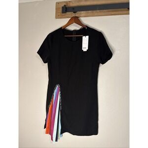 Stylewe Peekaboo Rainbow Dress Black Women's Size 3XL NWT